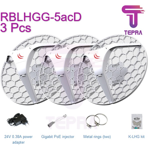 MikroTik LHG 5 ac RBLHGG-5acD 3 Pcs/Pack