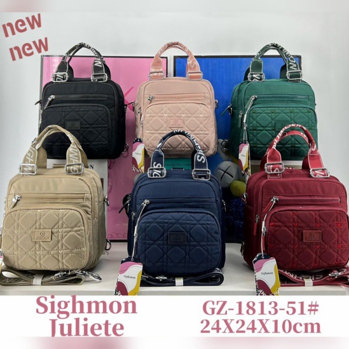 Tas Ransel Kondangan Gendong Punggung Backpack Wanita Cewek UF983 TAS WANITA ORI SIGHMON KANVA RC809