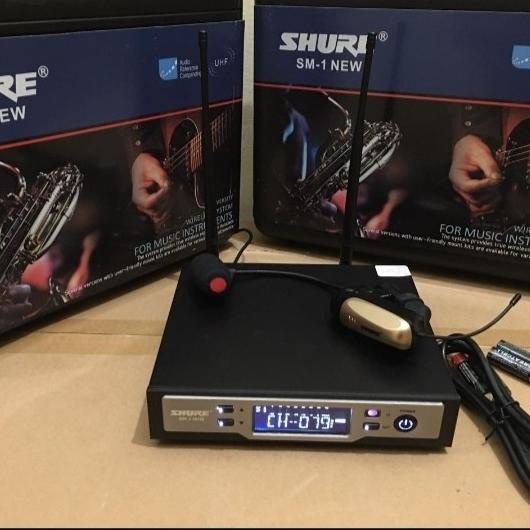 mic wireless shure SM 1 untuk saxophone dan Biola