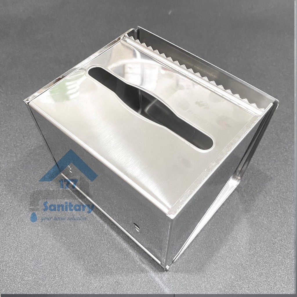 Tempat tisu kotak stainless minimalis K16 -Rak tissue Lembaran tembok tisu gulung rack stenlis segiempat tempat taruh hp/F43