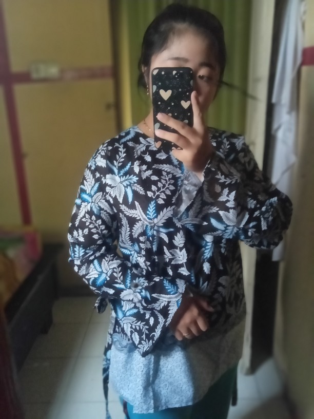 M-l-xl-xxl Batik Tunik Wanita Asj Sa Hrb026 Kenongo Pekalongan Sogan Tulis