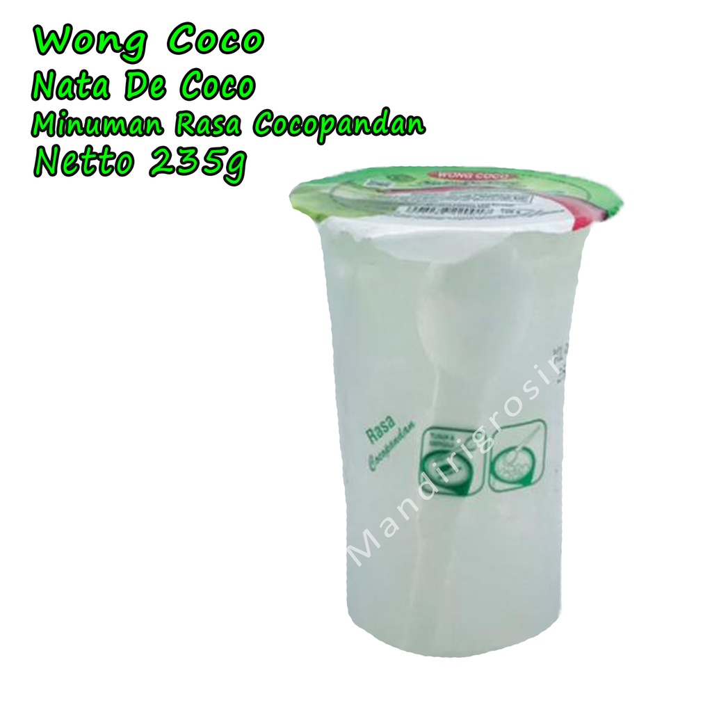 Nata De Coco *Wong Coco * Minuman Rasa Cocopandan * 235g