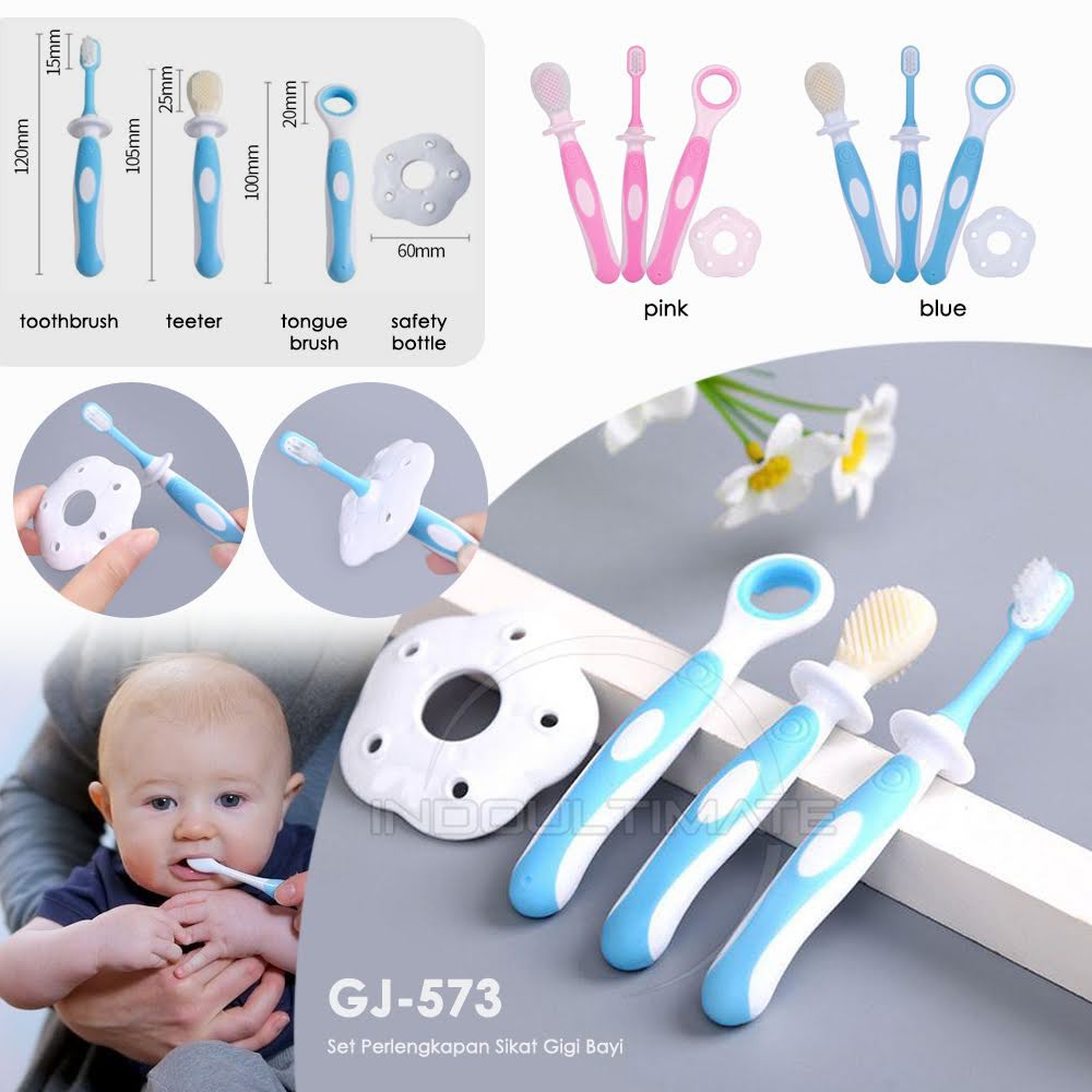 Jual 3ps Sikat Gigi Anak Bayi + Teether + Pembersih Lidah Anak Bayi