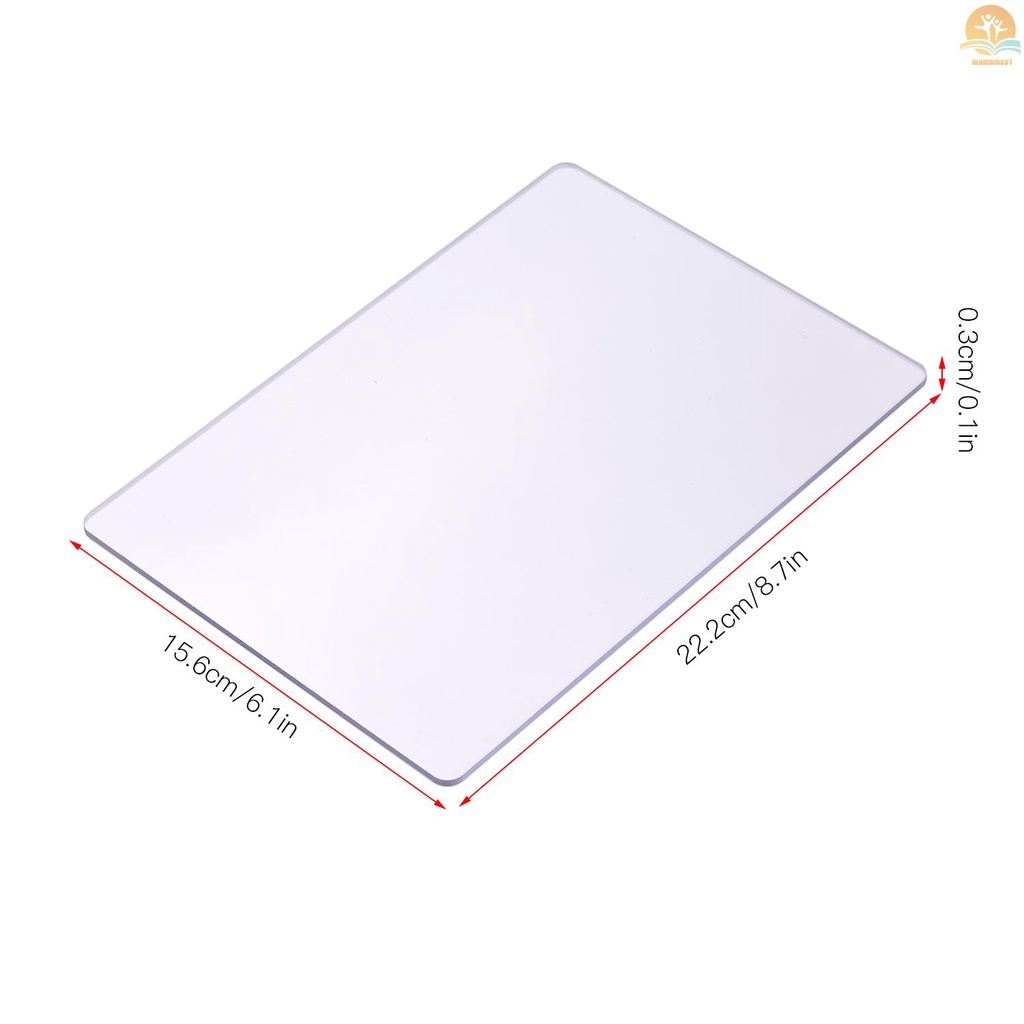 2pcs Transparent Cutting Pad Accessory Durable PC Material Plate 3mm Thickness Replacement Pad for Die Cutting &amp; Embossing Machine Arts &amp; Crafts Scrapbooking Cardmaking, 8.7 * 6.1in