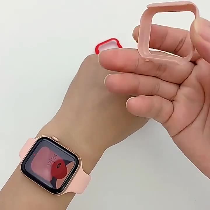 Case bumper Pelindung Layar Bahan PC Ukuran 45mm 41mm Untuk Apple Watch 7 Seri 6 se 5 4 3 2 1 44mm 40mm 42mm 38mm