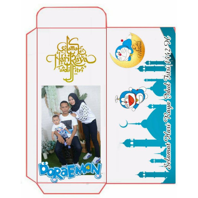 

AMPLOP ANGPAO LEBARAN CUSTOM DORAEMON PAKE FOTO