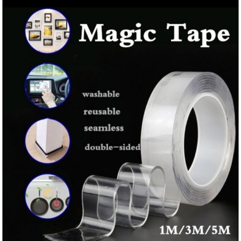 

MAGIC DOUBLE TAPE SERBAGUNA 2 SISI BISA DICUCI (3 Meter)