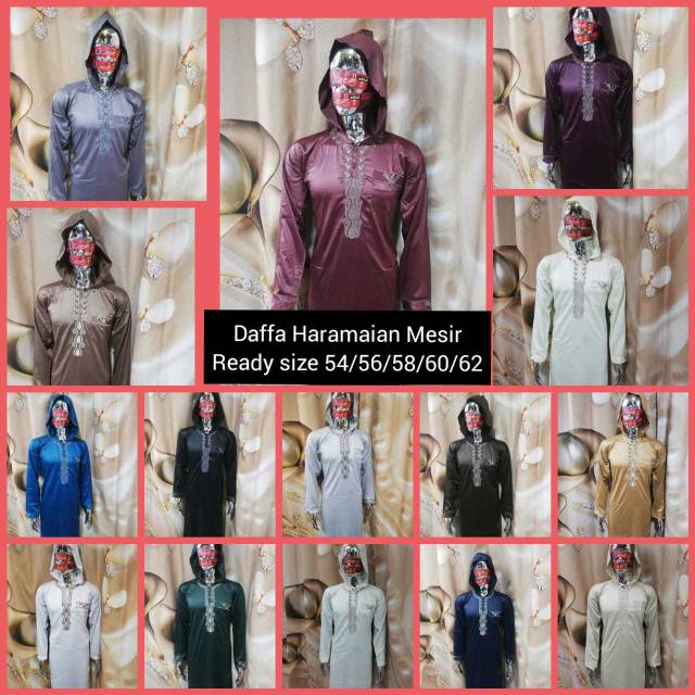 Jubah pria Daffa Al Haromain hoodiie premium import mesir