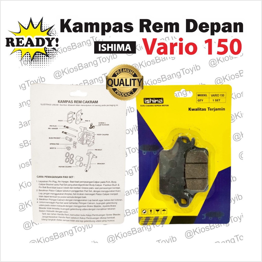 Kampas Rem Depan/Discpad Honda Vario 150 ★ISHIMA★