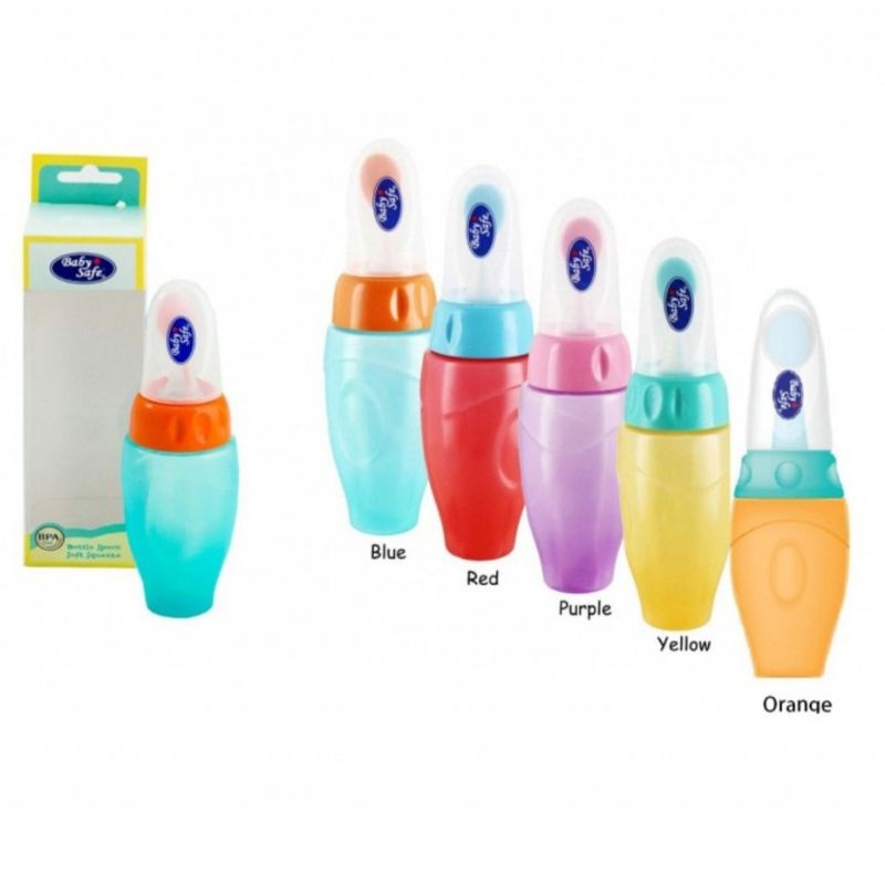 Baby Safe Bottle Spoon Soft Squeeze Botol Sendok JP029