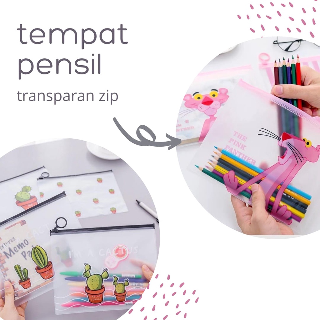 

Tempat Pensil Transparan Lucu