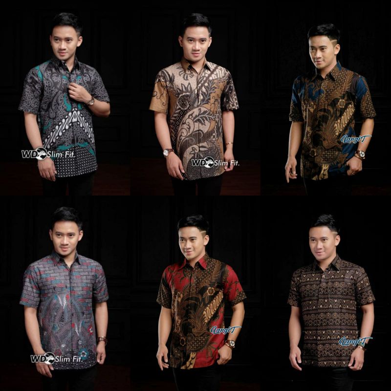 Anyar Batik Pria Lengan Pendek Premium Rejeki Berkah Batik Kana BNR Soloan