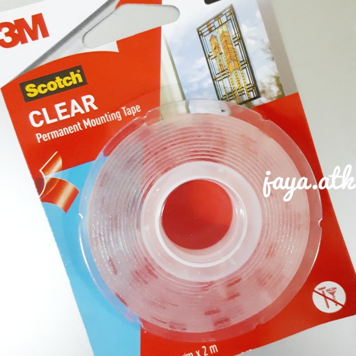 

(BISA COD) 3M DOUBLE TAPE BENING TRANSPARAN MOUNTING TAPE 4010
