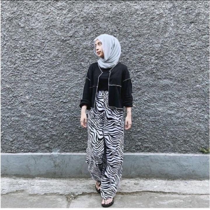 CELANA PANJANG MOTIF ANIMAL//KULOT ZEBRA//KULOT WANITA