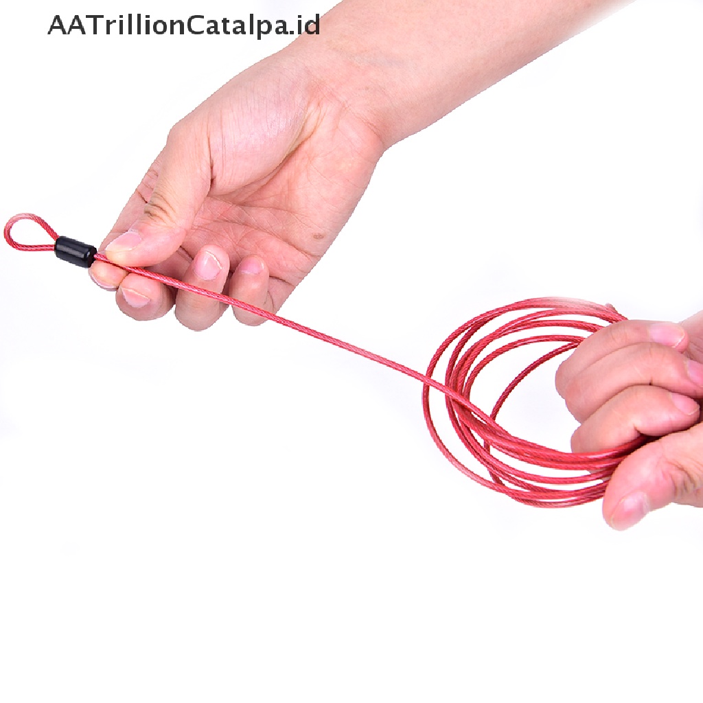 Aatrillioncatalpa Kunci Sepeda Model Kabel Kepang Bahan Baja Kuat Panjang 2m