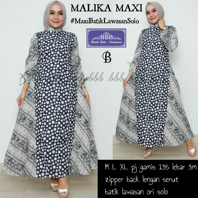 GAMIS BATIK LAWASAN SOLO BAHAN KATUN PRIMIS