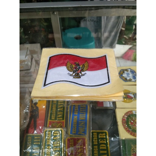 STICKER EMBLEM BENDERA INDONESIA TIMBUL