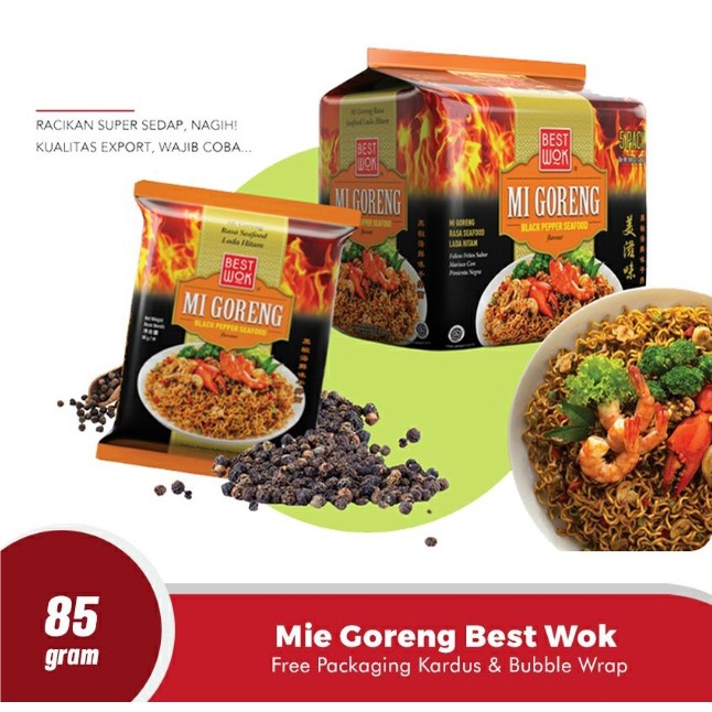 Best Wok mie goreng 3 mie instant mie non msg mie anak sehat  bestwok Black pepper Original Spicy yamin mie pedas ramen