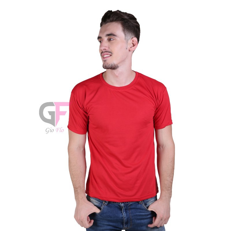 GIOFLO Kaos Casual Polos Lengan Pendek Pria Merah Cabe / PLS 125