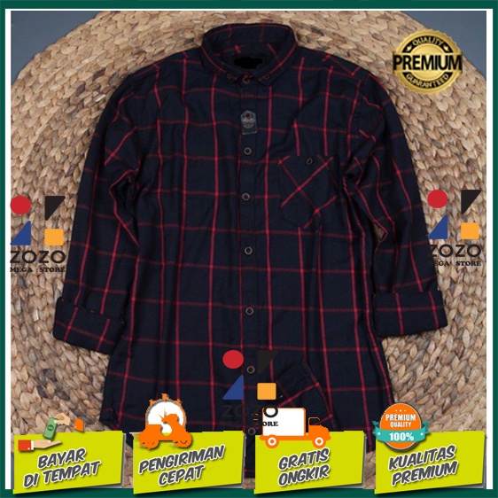 Kemeja Flanel Pria Lengan Panjang Motif Kotak Kotak Kwalitas Premium Flanel Terbaru 2023