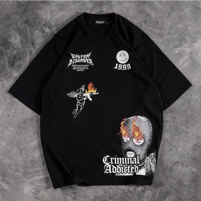 Kaos oversize motif distro