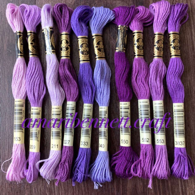 (PURPLE) Benang kristik DMC