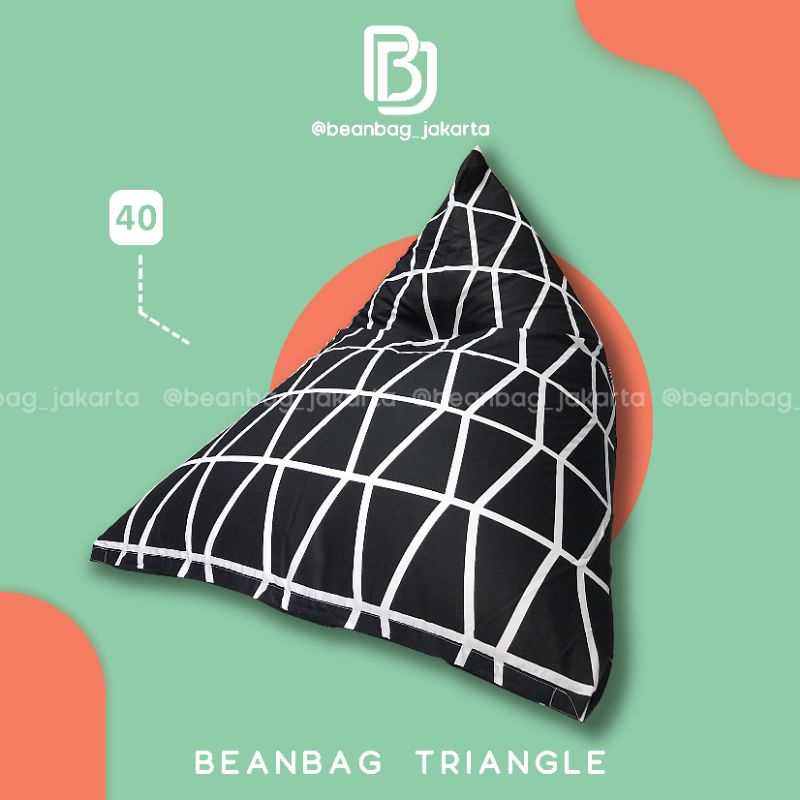 BEAN BAG MURAH TRIANGLE PLUS ISI SIZE SMALL/BEAN BAG ANAK