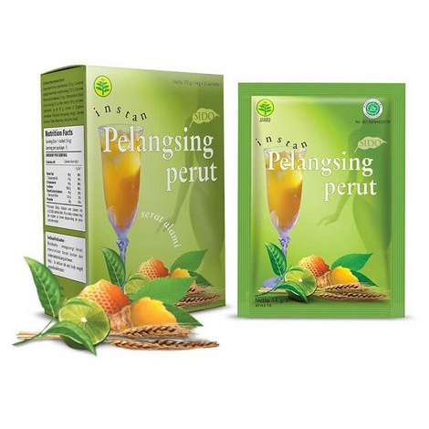 

Jamu Pelangsing Perut Instan Alami Sidomuncul Isi 5 Sachet