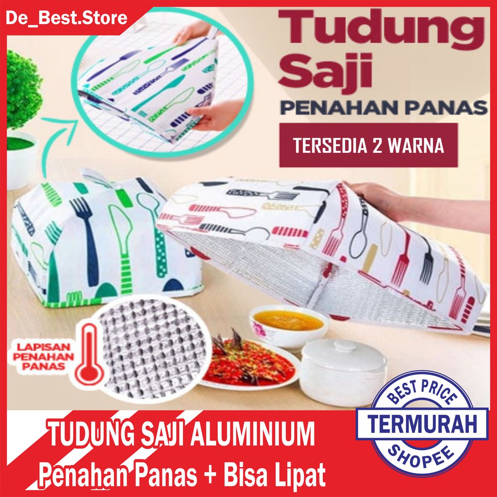 Tudung Saji Lipat Aluminium Foil / Penutup Makanan / Penghangat Makanan