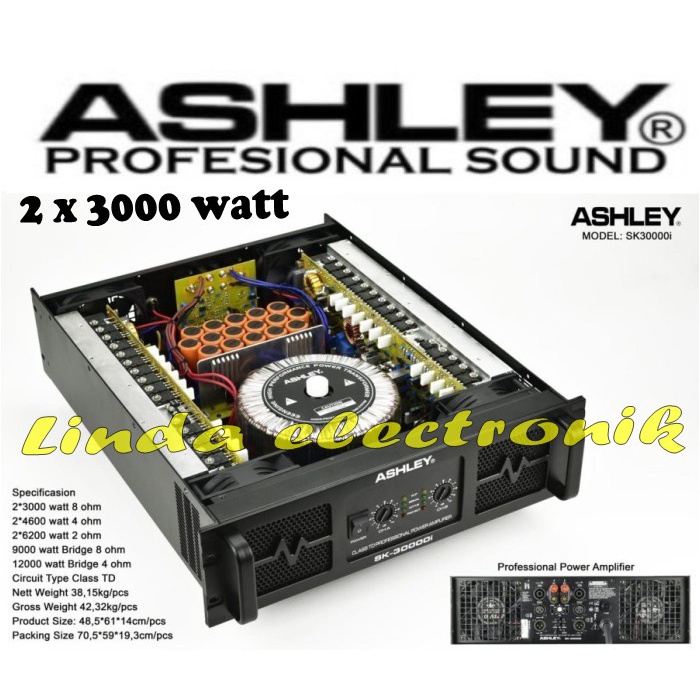 power ashley sk30000i ashley sk 30000i class td 3000 watt x2 original
