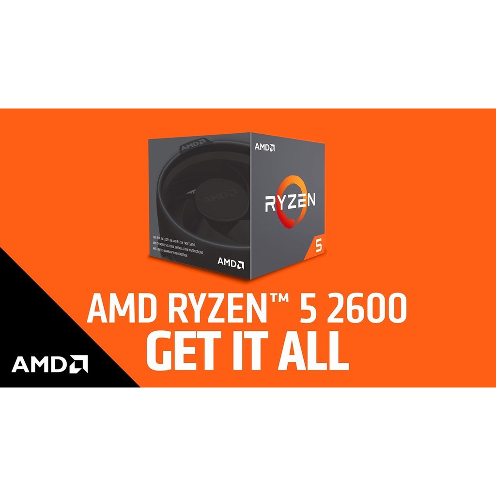 PROCESSOR AMD RYZEN 5 2600 3.4~3.9 GHZ 2 GEN (AM4/16MB/NO GPU/PCIe 4.0) 6 CORE