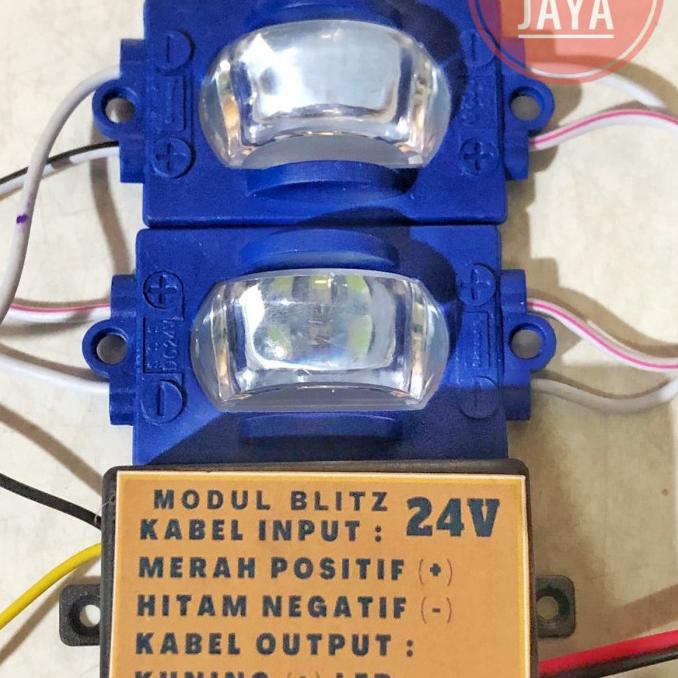 MODUL LAMPU LED KILAT /BLITZ PESAWAT + 2 LED 1 MATA CINCIN 24VOLT terpercaya