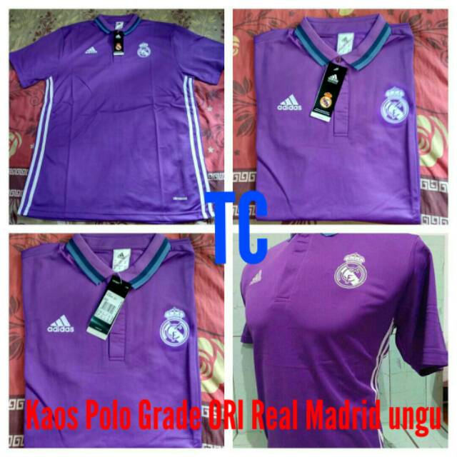 Kaos Polo Grade ori Real Madrid Ungu