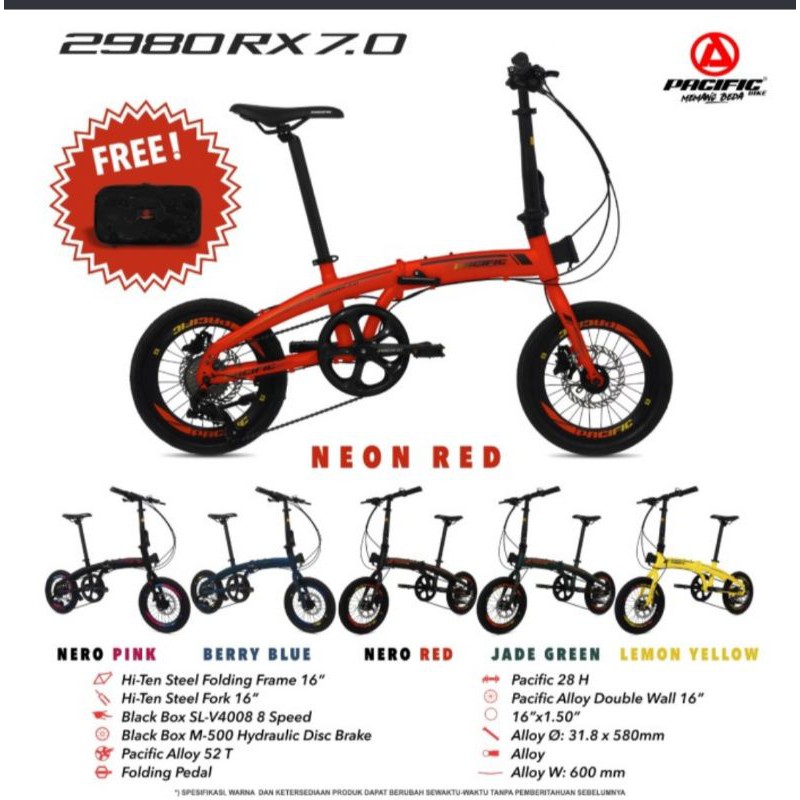 Sepeda Lipat Pacific 2980 RX 7.0 16inch