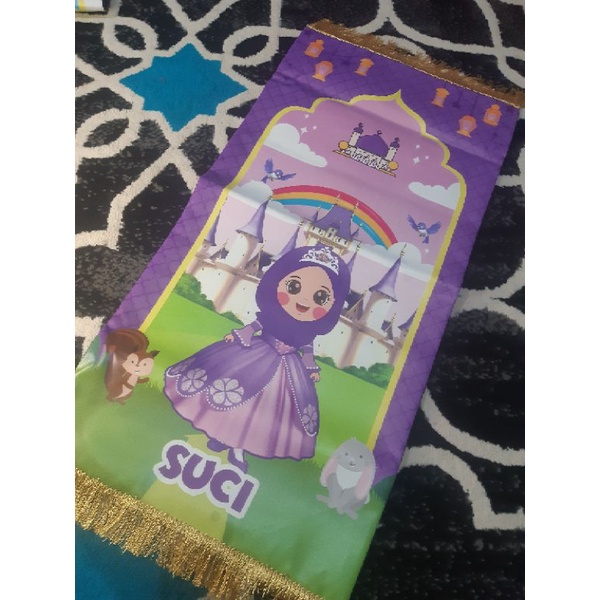 sajadah anak karakter SALE READY STOCK-Princess ungu-SUCI