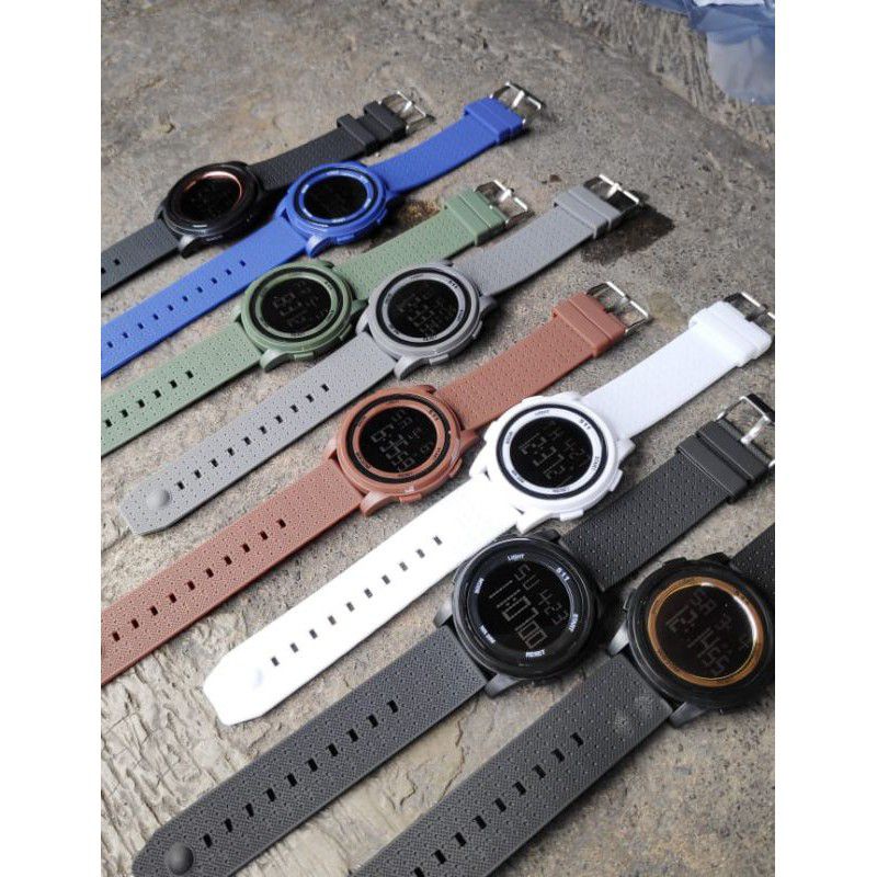 (Grosir)Jam Tangan Unisex 511 Bulat Digital Anti Air Strap Rubber/Karet(Terima Cod)