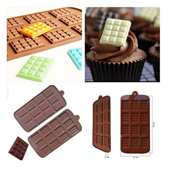 Cetakan Silikon Motif Coklat Bar Mini Dan Besar / Cetakan Silikon Motif Abjad
