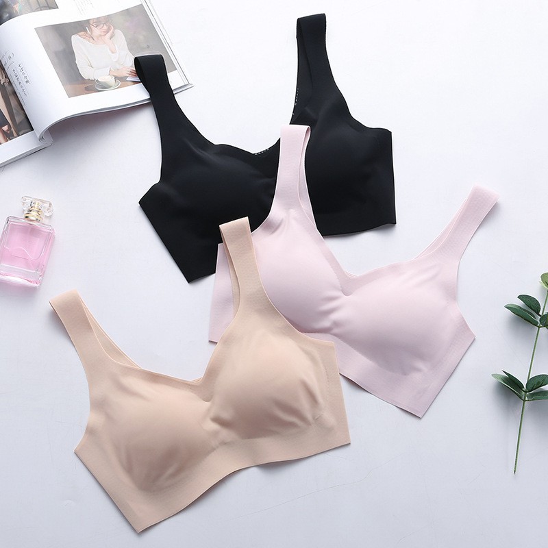 ❀ Chingu ❀ PW078 (Bahan Tipis) COD Bra Wanita Fashion Seamless Sport Bra Olahraga Push Up Tanpa Kawat Elastis