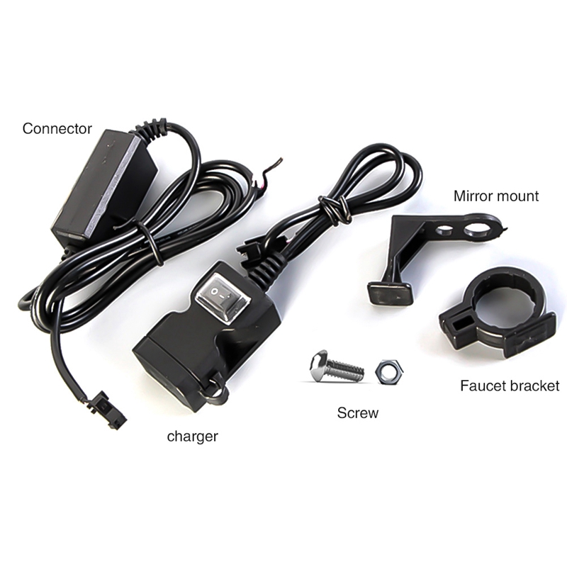 Adapter Power Supply Charger Dual Port Usb 3.0 12v Anti Air Untuk Stang Motor