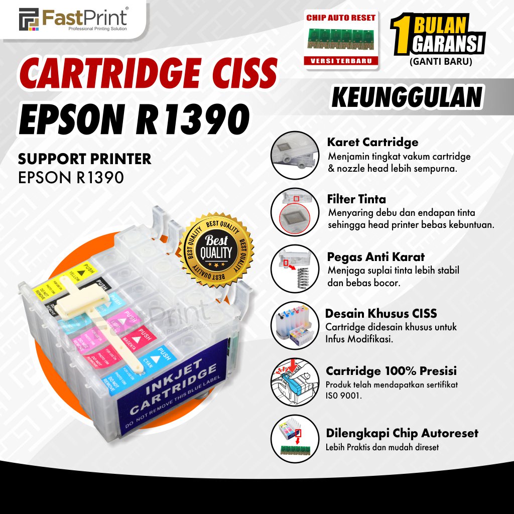 Cartridge Ciss Infus Printer Epson R1390 1390