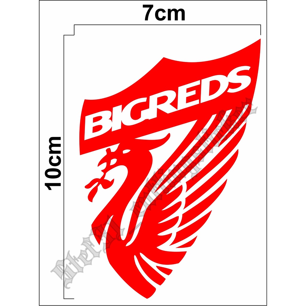 

Stiker cutting logo bigreds liverpool, sticker logo liverpool