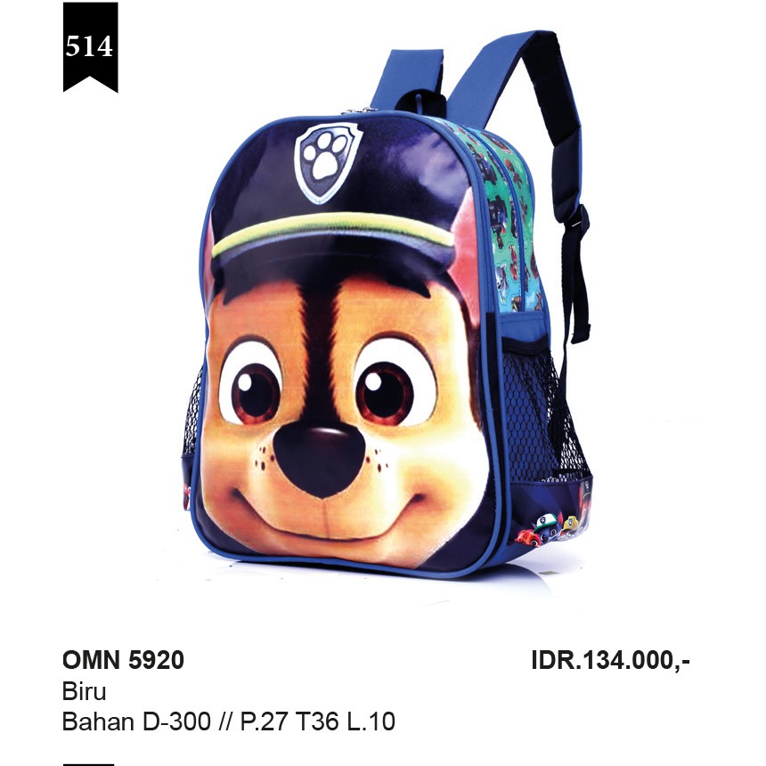 OMN 5920 Tas ransel sekolah anak laki laki PAUD,TK,SD kls 3 - garsel