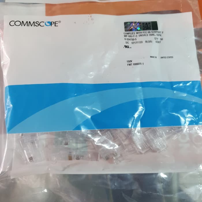 AMP COMMSCOPE CONNECTOR RJ45 RJ 45 RJ-45 CAT5E CAT 5E