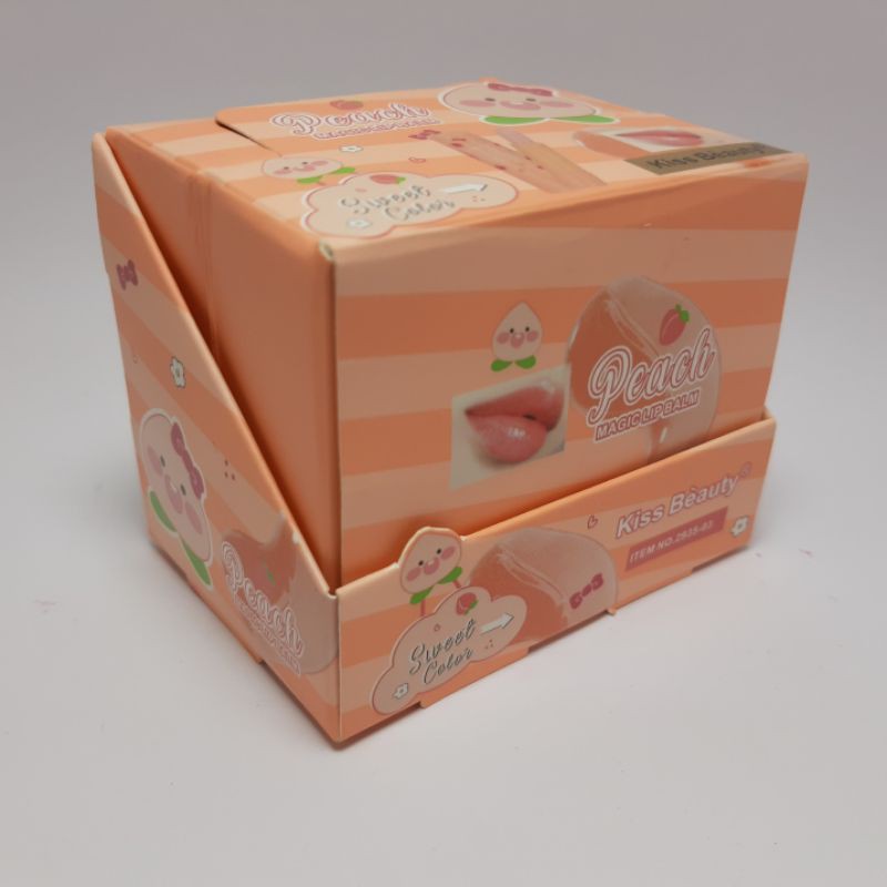 LIPBALM KISS BEAUTY PEACH HARGA 1 LUSIN