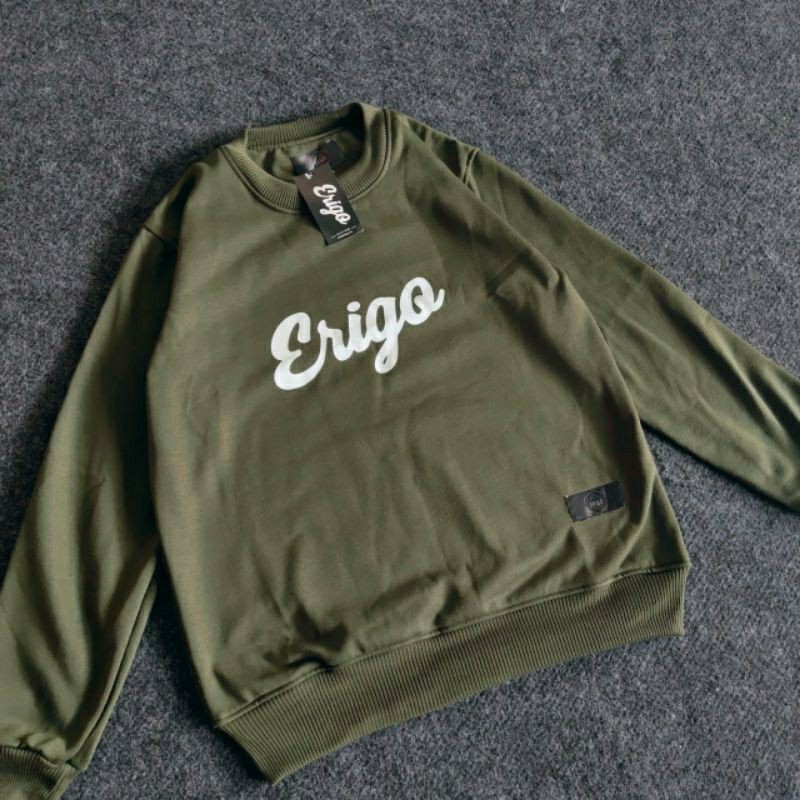 CrewNeck Erigo Sablon Pria Wanita Sweater erigo