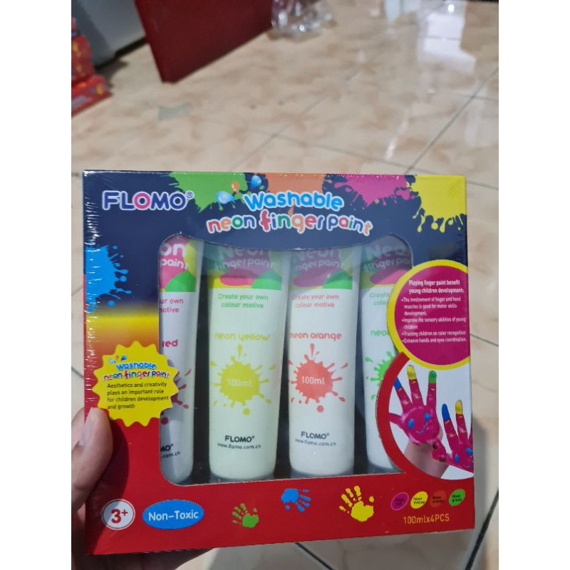 

flomo washable neon finger paint