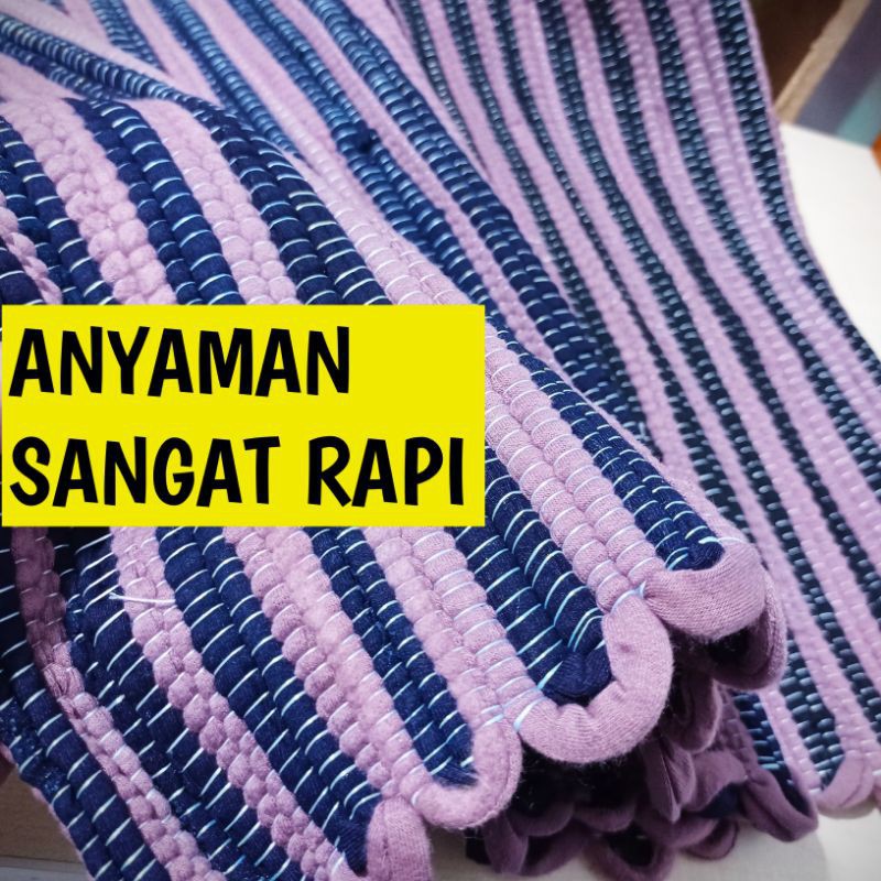 Keset Kaki Rajut Anyam Tenun Katun Tebal