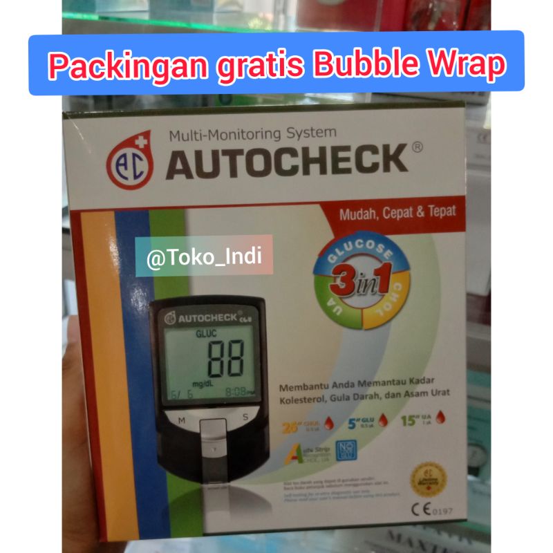 Autocheck GCU Alat Multi-monitoring Cek Gula Kolesterol Asam Urat