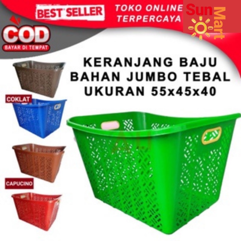 KERANJANG BAJU PLASTIK MURAH BERKUALITAS / KERANJANG LAUNDRY / KERANJANG SERBAGUNA PAJERO