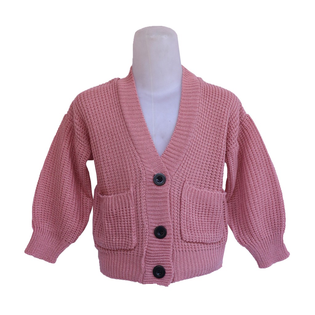 Sweater Cardigan Rajut Anak Usia 2 - 5 Tahun